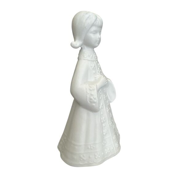 Bisque Porcelain AES Japan Delicate Choir Girl Bell 5” - Picture 2 of 10